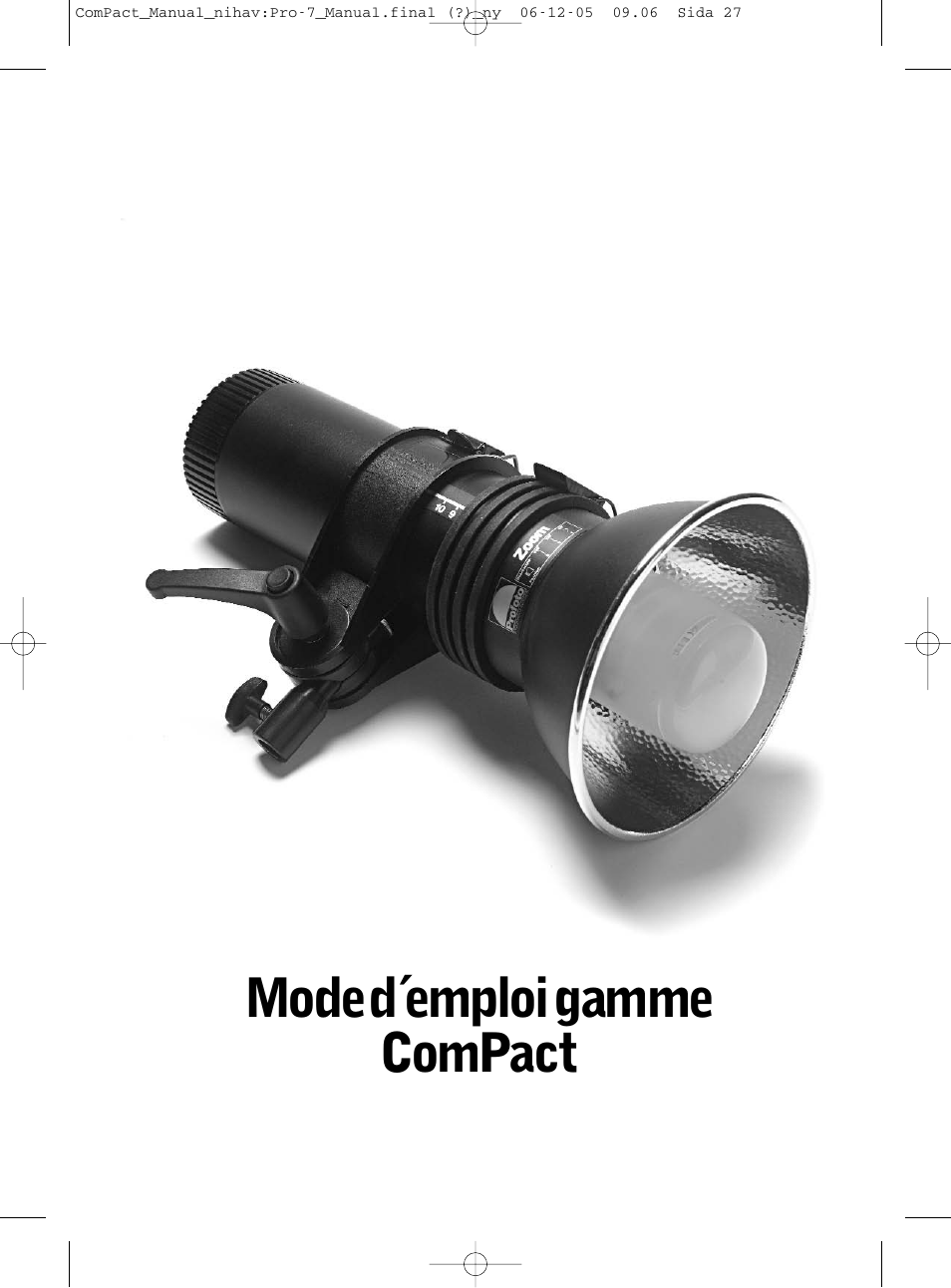 Moded´emploigamme compact | Profoto ComPact 300 User Manual | Page 27 / 72