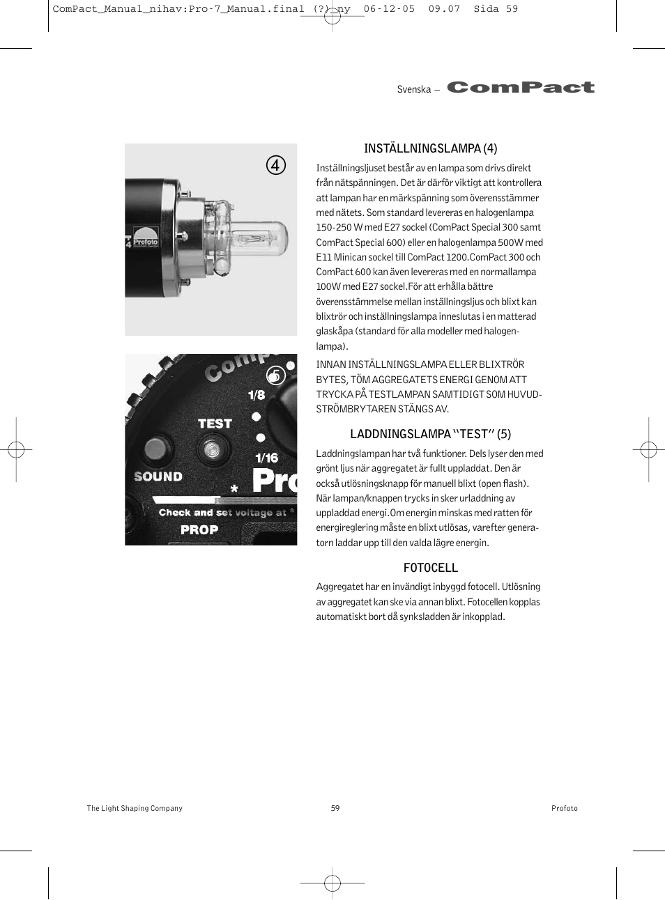 Compact | Profoto ComPact 300 User Manual | Page 59 / 72