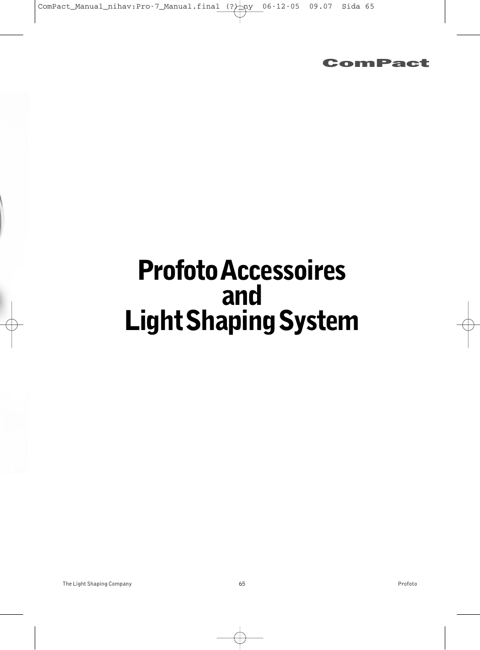 Profotoaccessoires and lightshapingsystem | Profoto ComPact 300 User Manual | Page 65 / 72