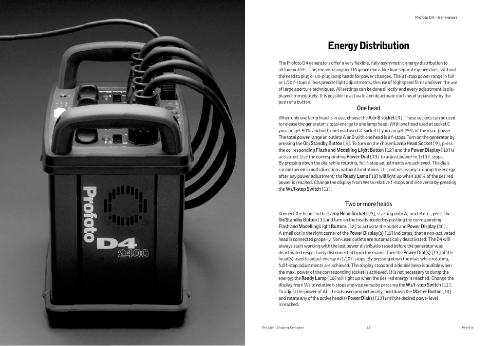Energy distribution | Profoto D4 User Manual | Page 14 / 24