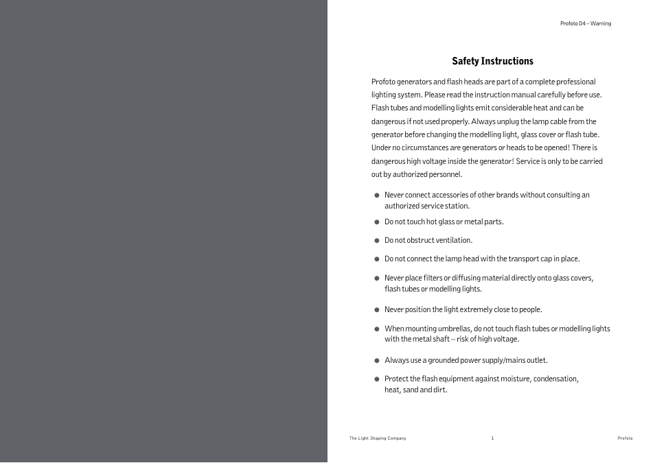 Profoto D4 User Manual | Page 3 / 24