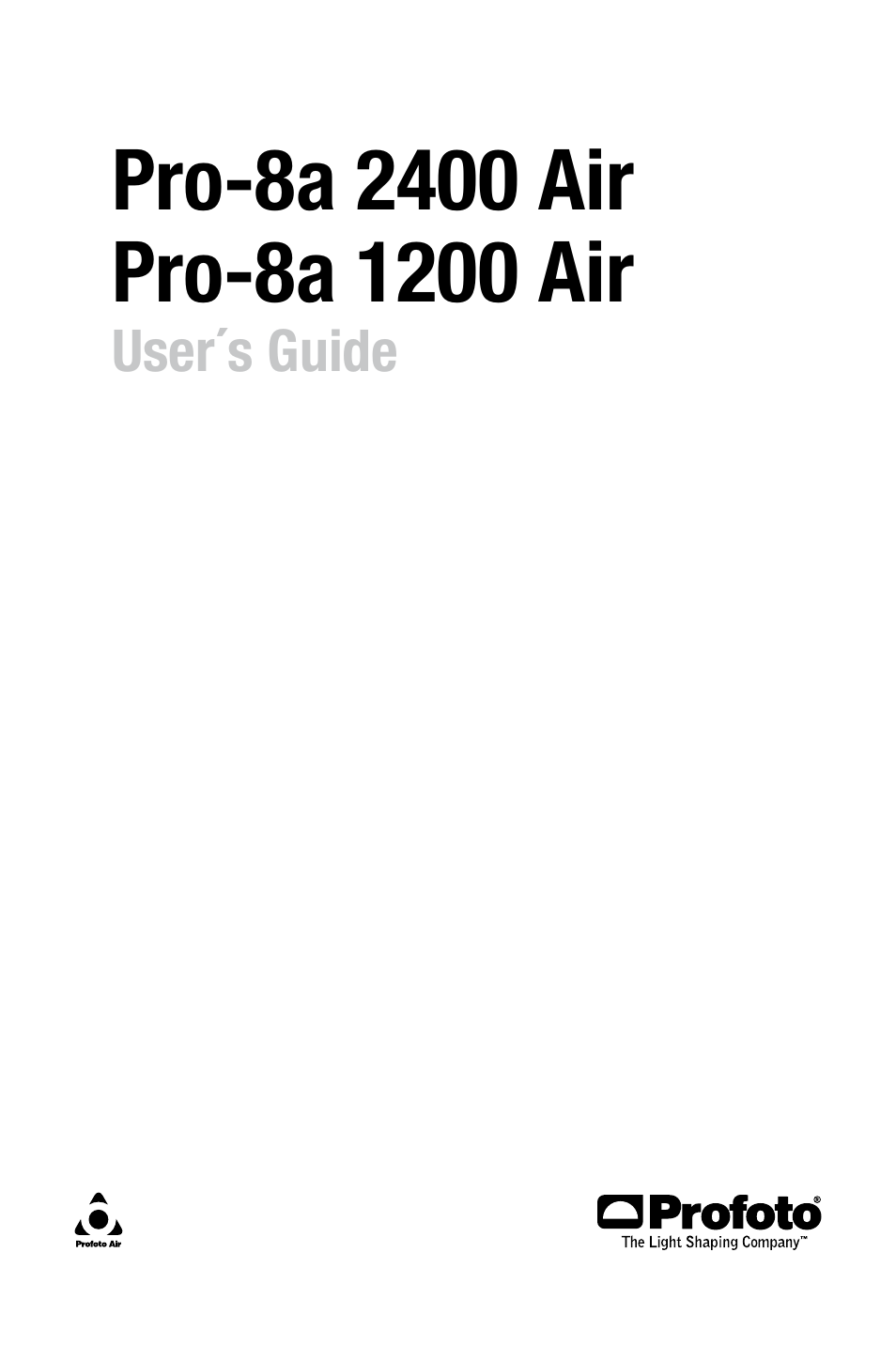 Profoto PRO-8A 2400 AIR User Manual | 22 pages