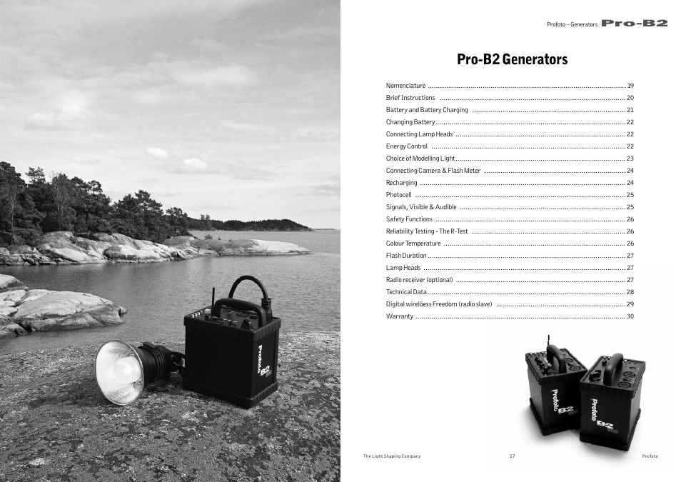 Pro-b2 generators | Profoto Pro-B2 User Manual | Page 9 / 17