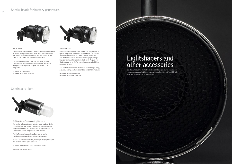 Lightshapers and other accessories | Profoto 250 W User Manual | Page 6 / 31