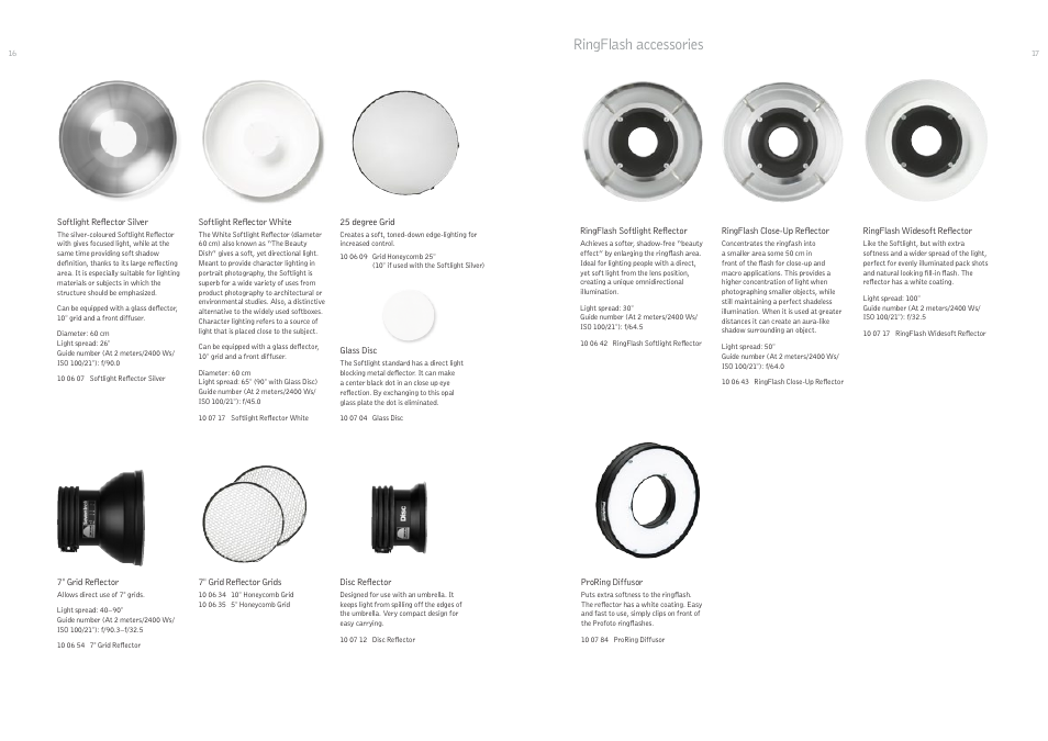 Ringflash accessories | Profoto 250 W User Manual | Page 9 / 31