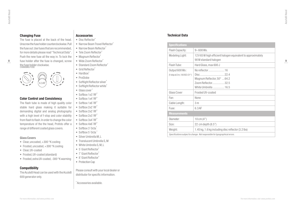 Profoto AcuteB Head User Manual | Page 5 / 7