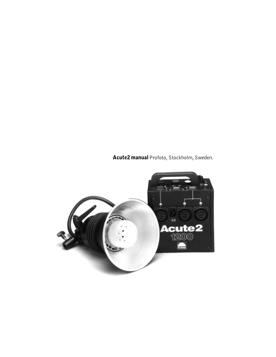 Profoto ACUTE2 1200 User Manual | 28 pages