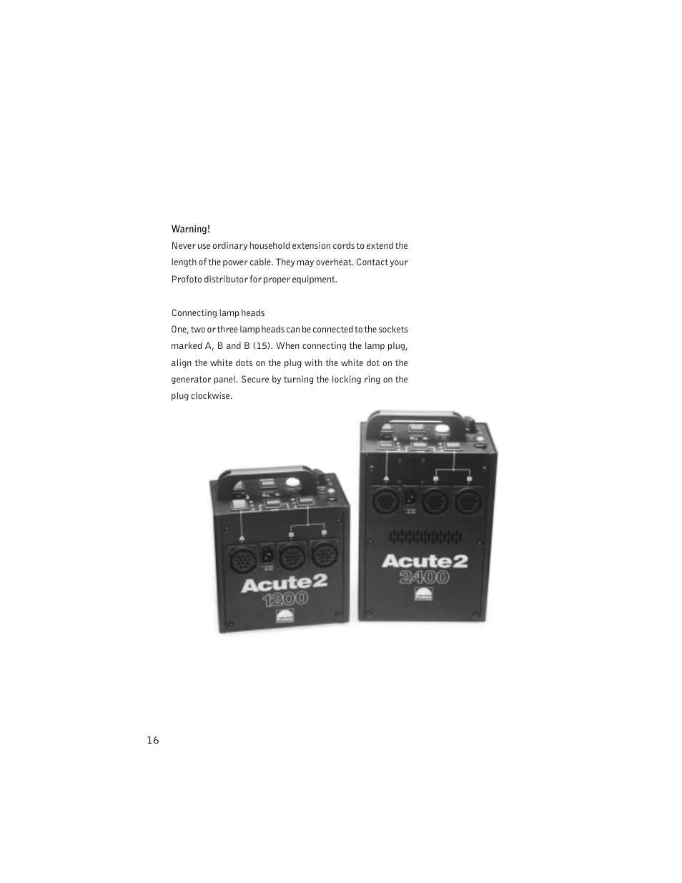 Profoto ACUTE2 1200 User Manual | Page 16 / 28