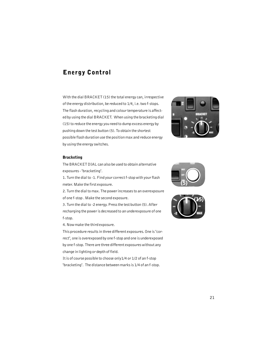 Energy control | Profoto ACUTE2 1200 User Manual | Page 21 / 28