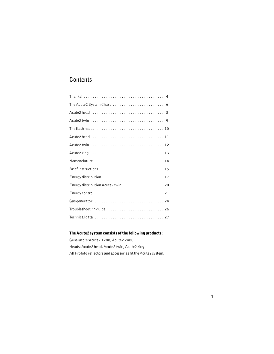 Profoto ACUTE2 1200 User Manual | Page 3 / 28