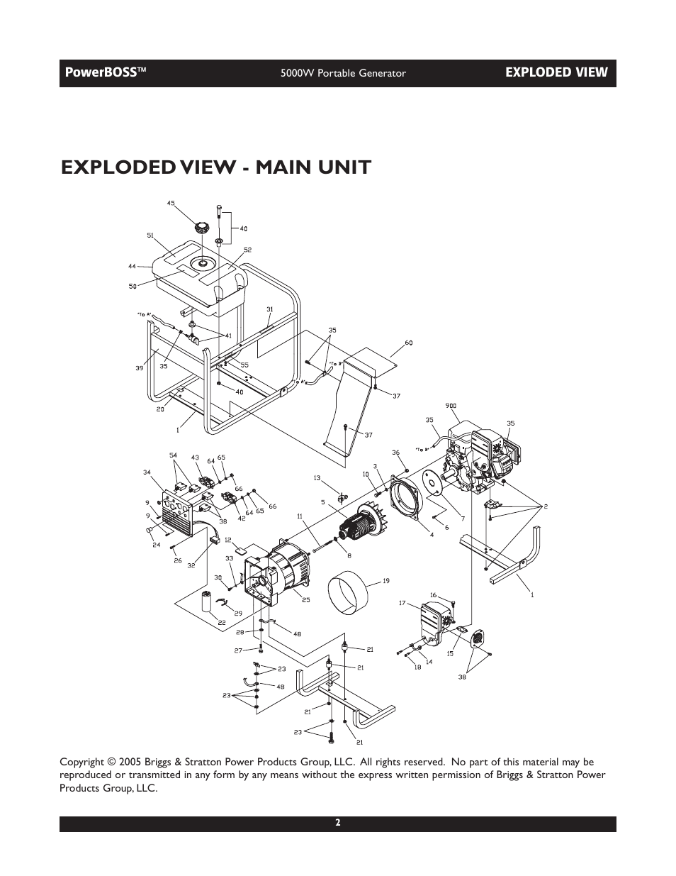 Exploded view - main unit | PowerBass 30222 User Manual | Page 2 / 4