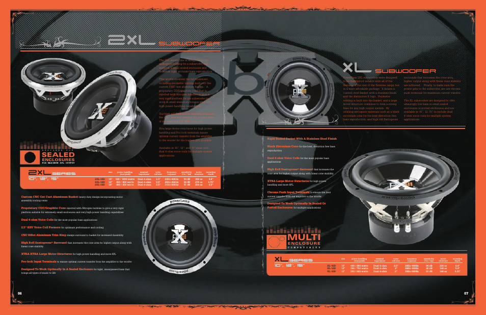 07 xtreme, Multi, Subwoofer | Sealed | PowerBass Xtreme XL User Manual | Page 4 / 8