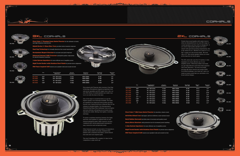 11 xtreme, Coaxials | PowerBass Xtreme XL User Manual | Page 6 / 8