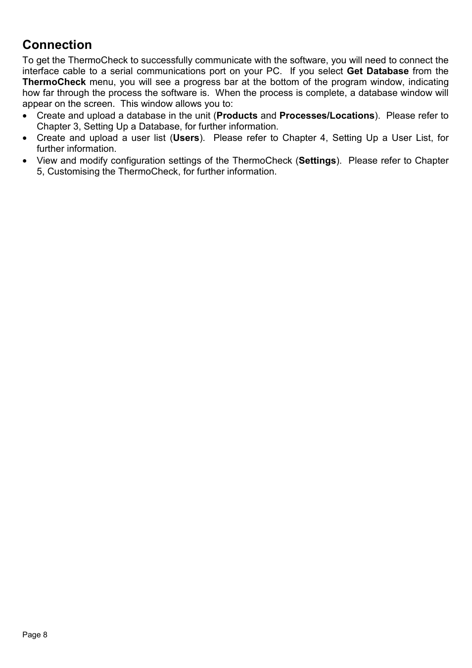 Connection | Piega Thermo Check for Windows 1.6 User Manual | Page 12 / 44