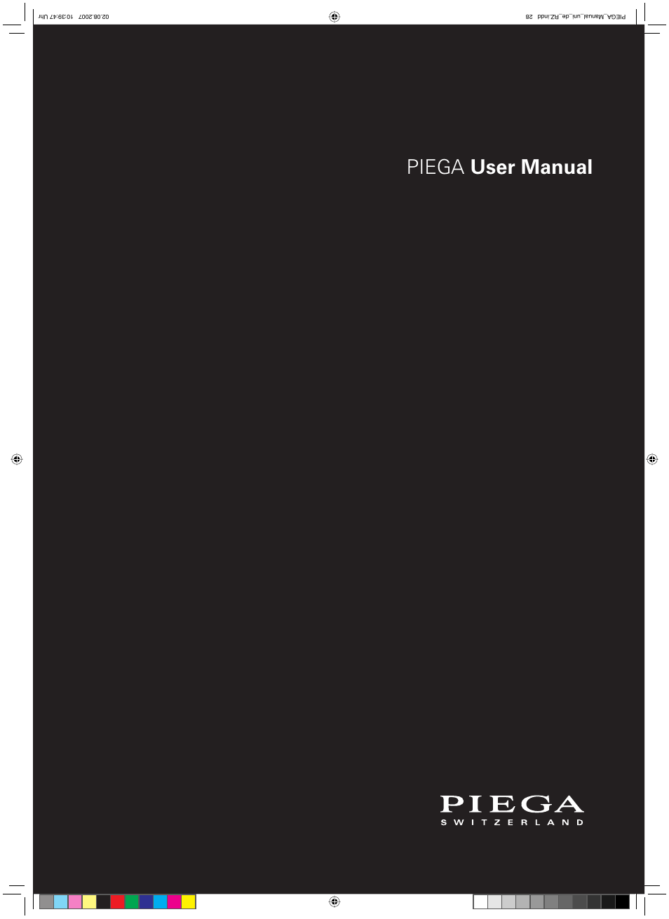 Piega Owners Manual Loudspeaker User Manual | 13 pages