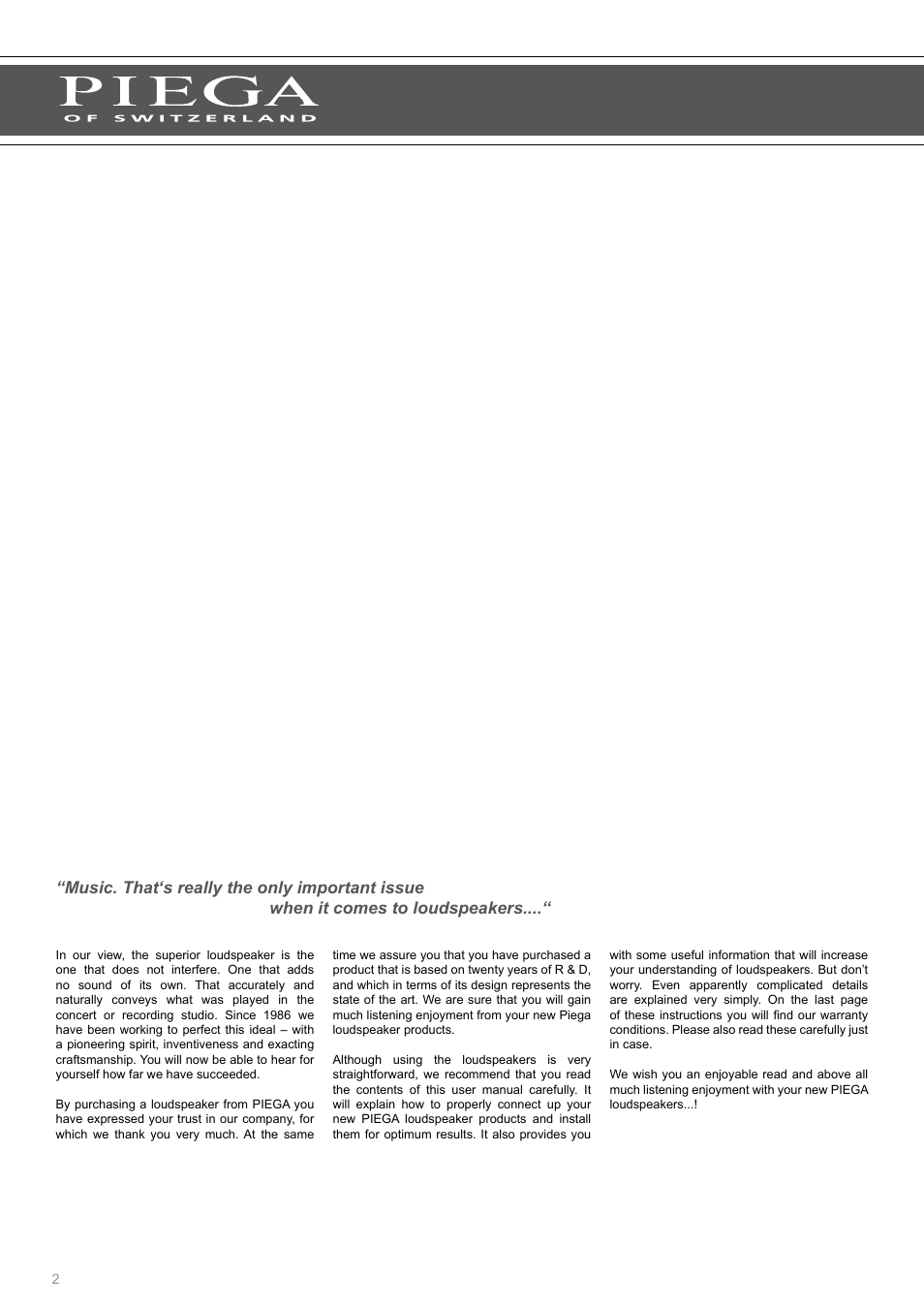 Piega P Sub 4 User Manual | Page 2 / 16