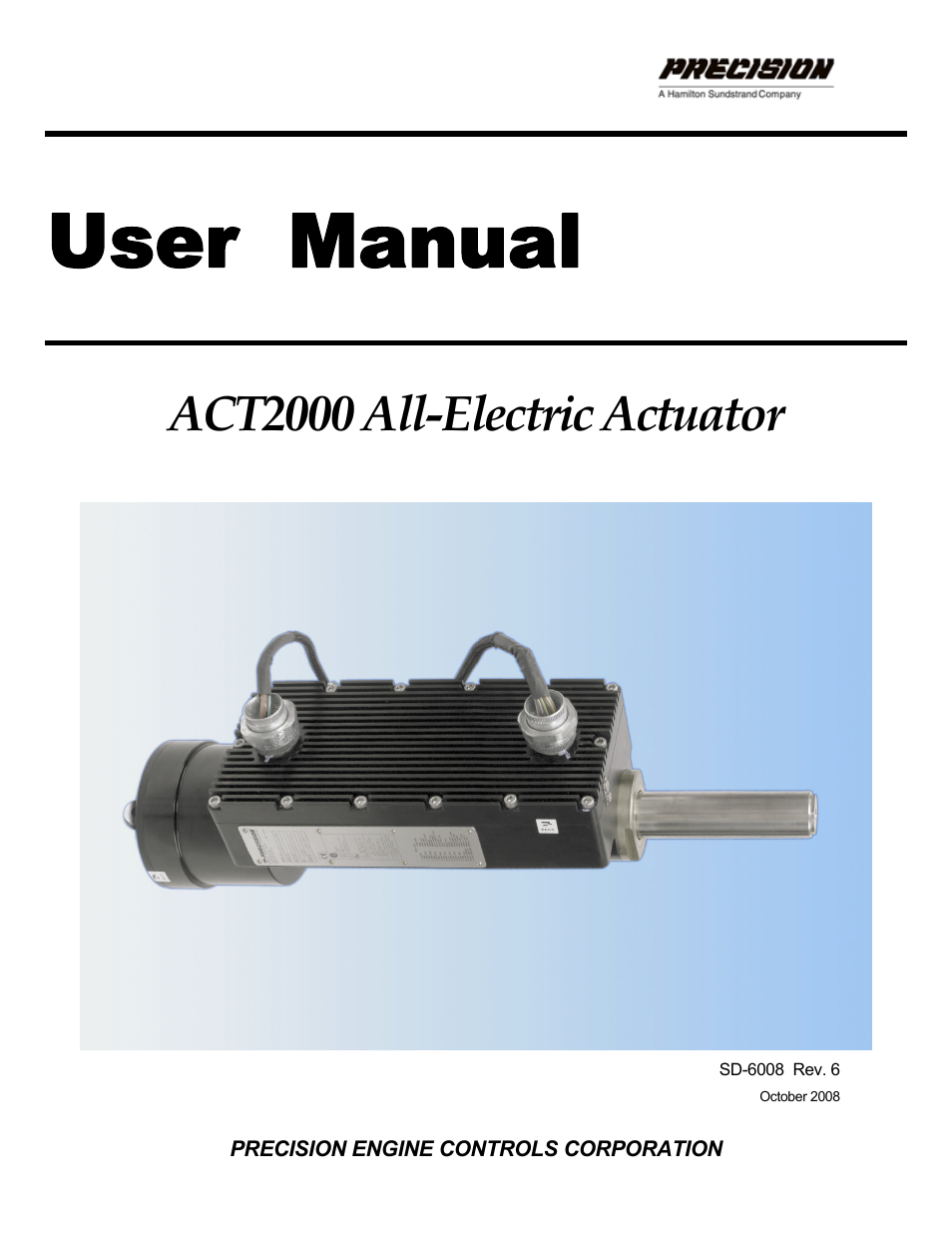 Hamilton Sundstrand Company ACT2000 User Manual | 64 pages