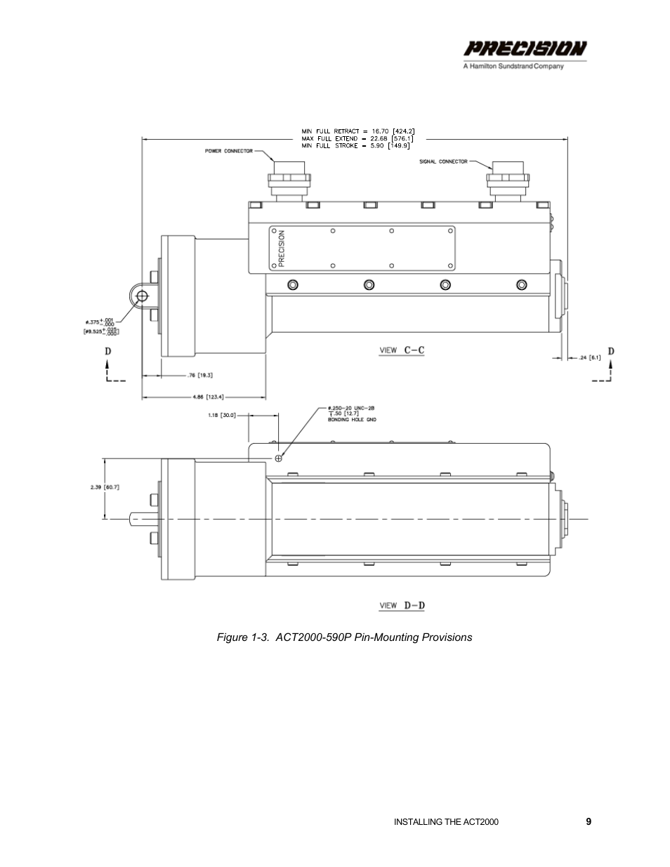 Figure 1-3. act2000-590p pin-mounting provisions | Hamilton Sundstrand Company ACT2000 User Manual | Page 15 / 64