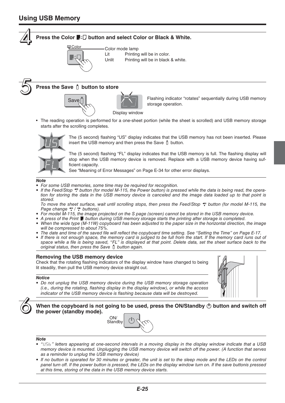 E-25, Save | Plus Corporation COPYBOARD M-115 User Manual | Page 25 / 36