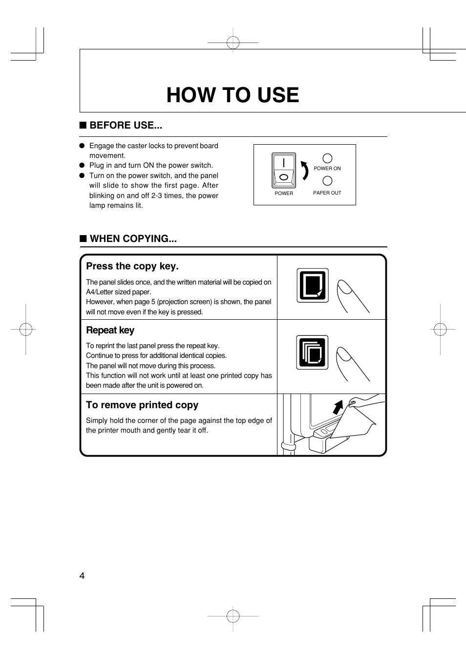 How to use | Plus Corporation BOARD FAX BF-035 User Manual | Page 8 / 14