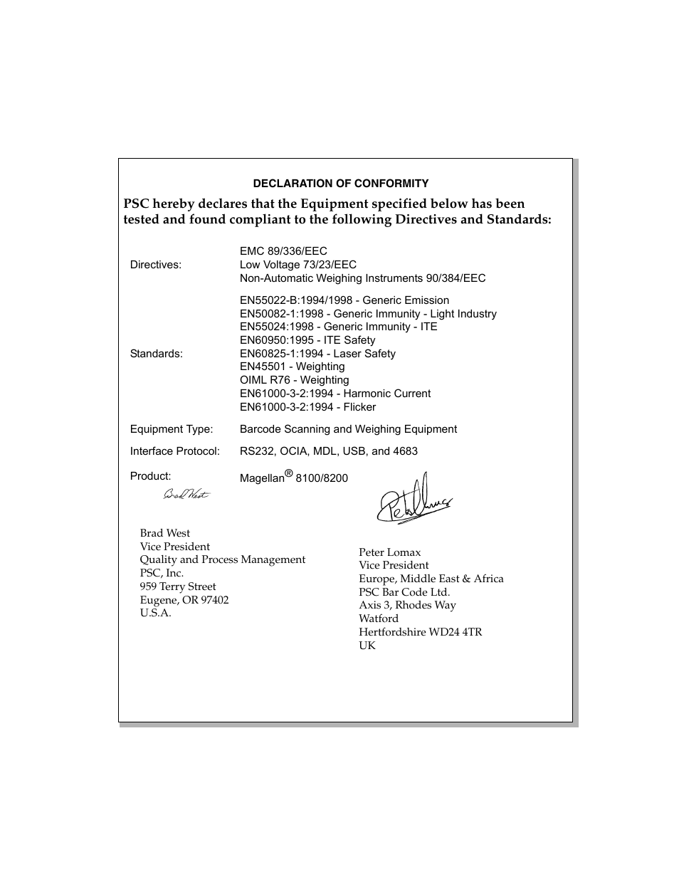 PSC Magellan 8200 User Manual | Page 55 / 56