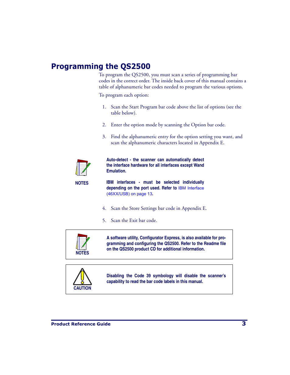 Programming the qs2500 | PSC QS2500 User Manual | Page 7 / 76