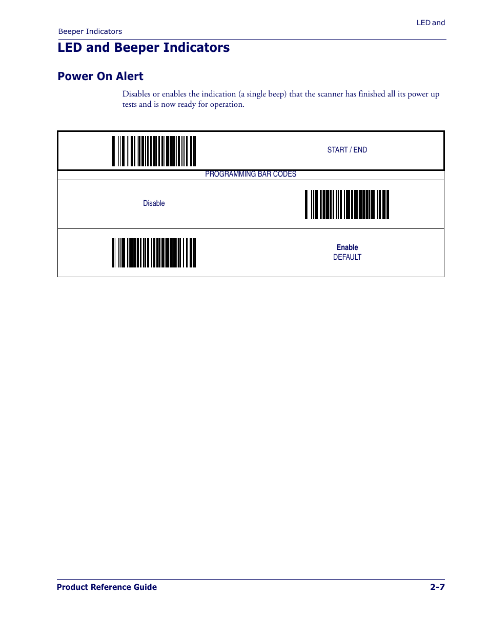 Led and beeper indicators, Power on alert, Led and beeper indicators -7 | Power on alert -7 | PSC 1400I User Manual | Page 19 / 180