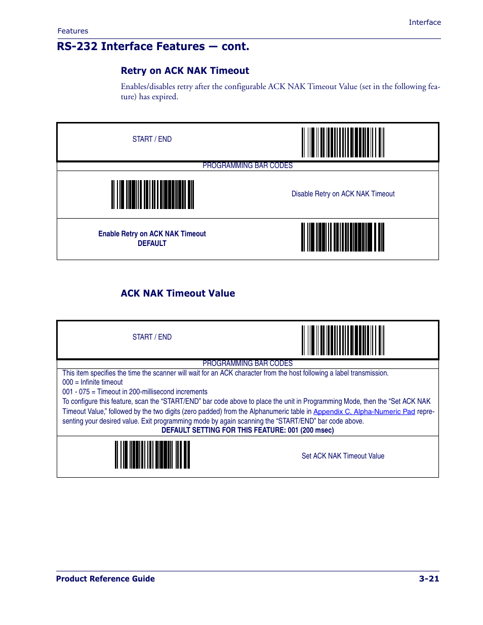 Rs-232 interface features — cont | PSC 1400I User Manual | Page 49 / 180