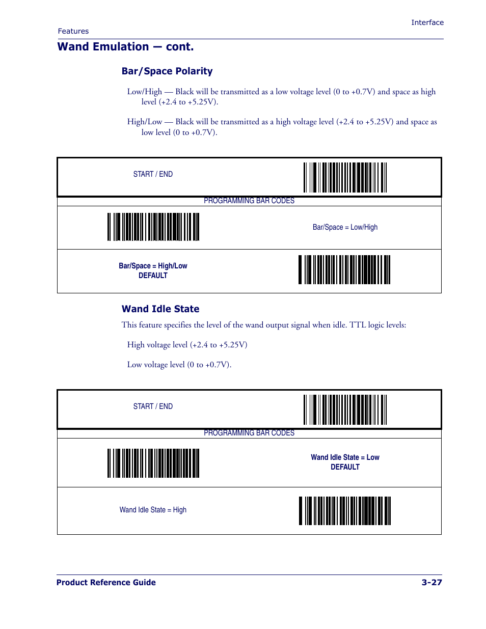 Wand emulation — cont | PSC 1400I User Manual | Page 55 / 180
