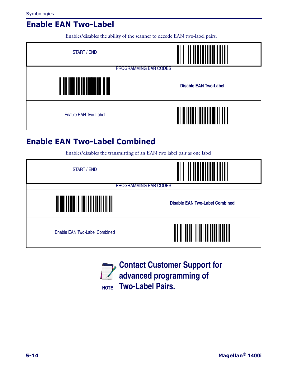 Enable ean two-label, Enable ean two-label combined | PSC 1400I User Manual | Page 90 / 180