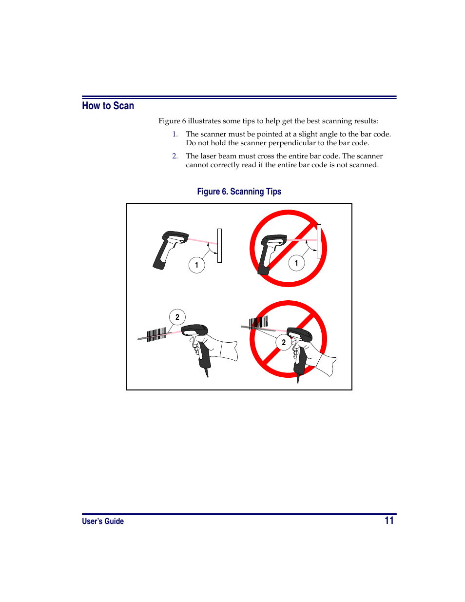 How to scan, How to scan in this manual. the system may signal, This manual, and pull the trigger (see how to scan | 11 how to scan | PSC PowerScan RF User Manual | Page 19 / 36