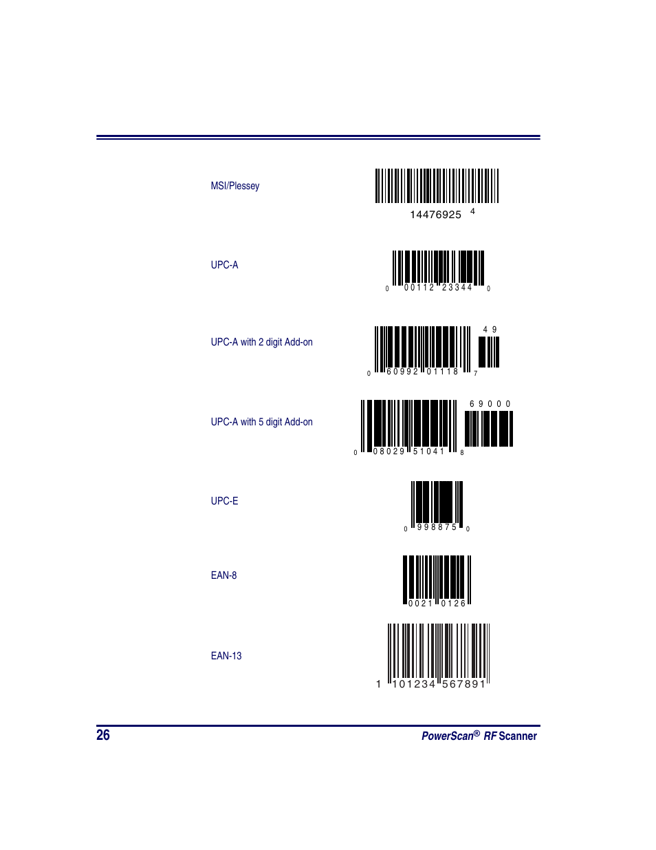 Powerscan, Rf scanner | PSC PowerScan RF User Manual | Page 34 / 36