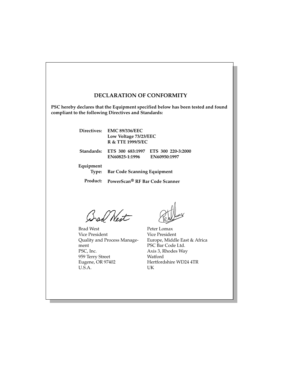 PSC PowerScan RF User Manual | Page 35 / 36