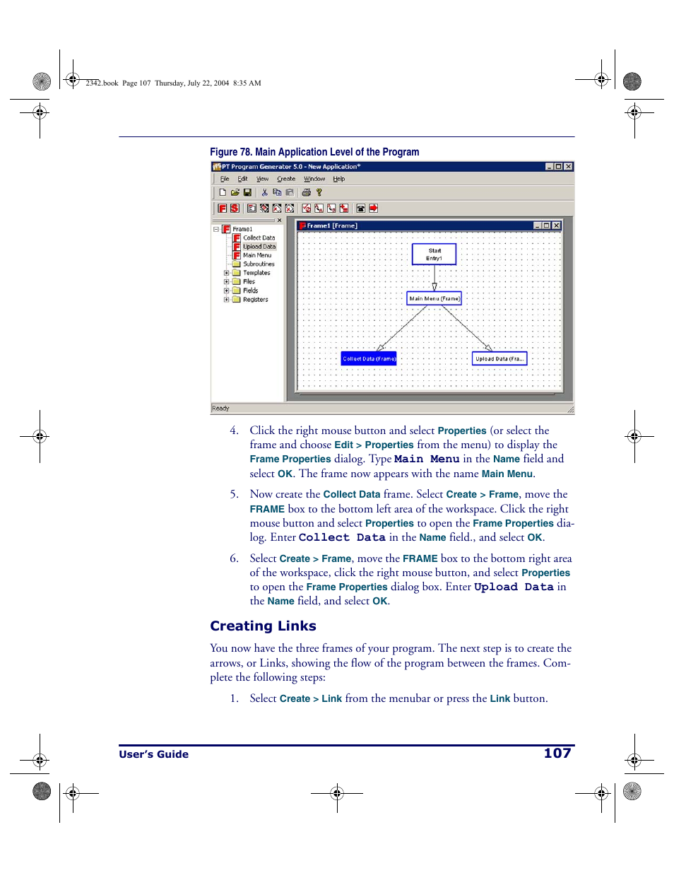 Creating links | PSC PT Program Generator User Manual | Page 119 / 204