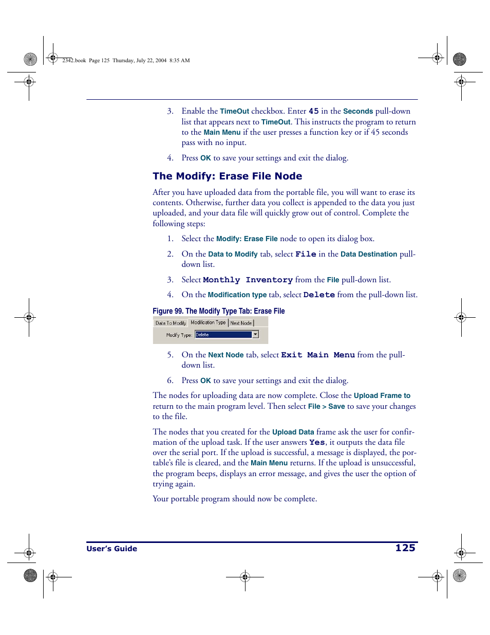 The modify: erase file node | PSC PT Program Generator User Manual | Page 137 / 204