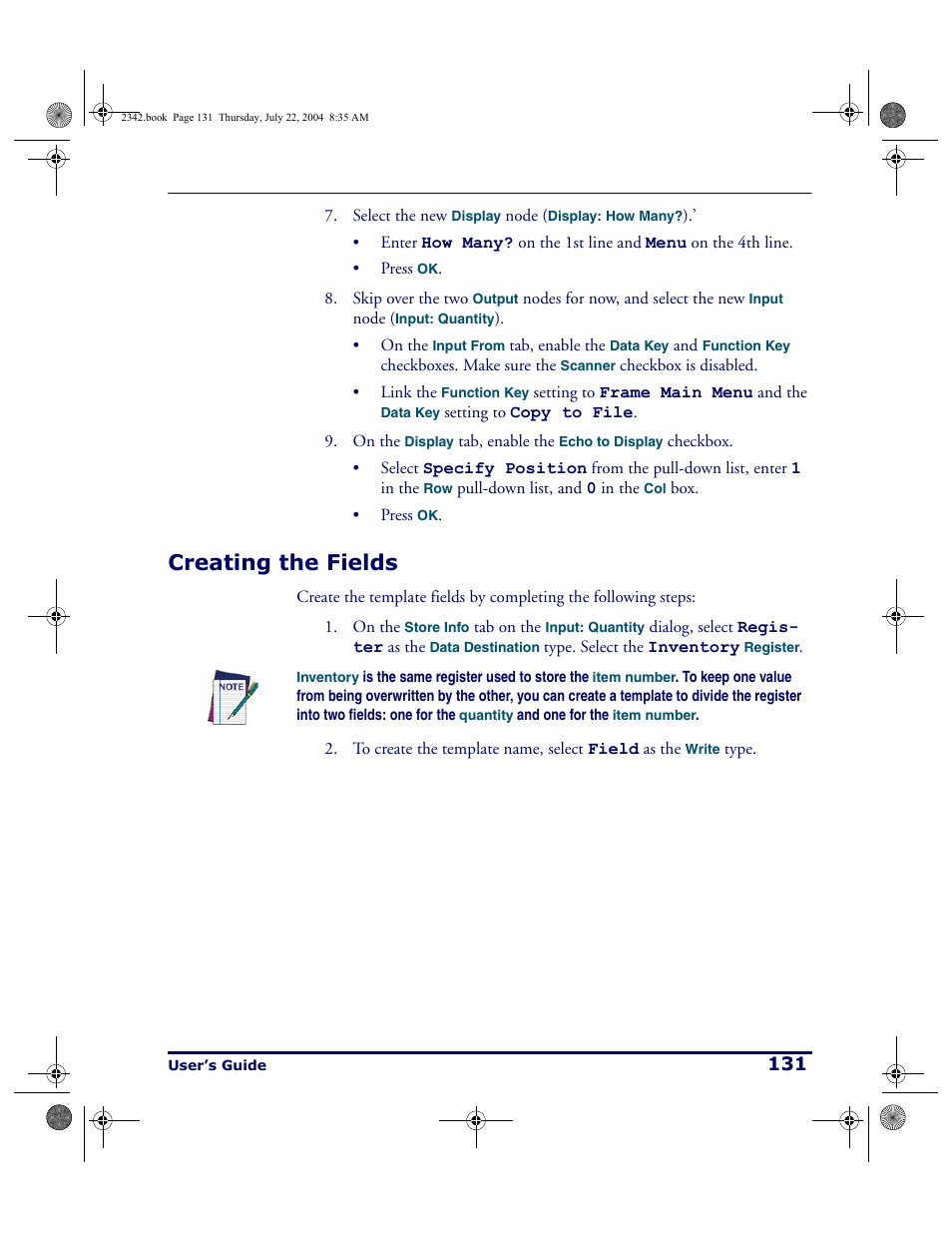 Creating the fields | PSC PT Program Generator User Manual | Page 143 / 204