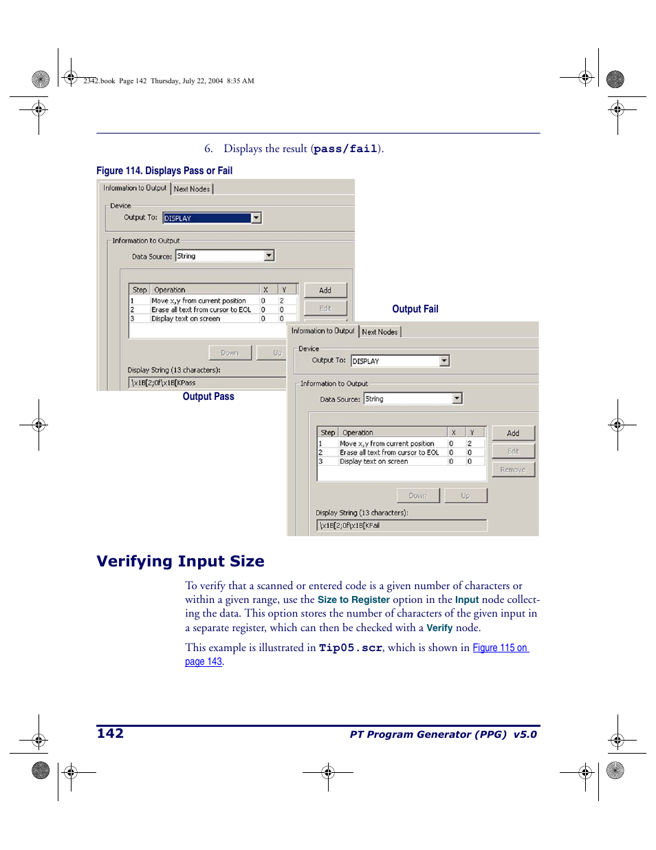 Verifying input size | PSC PT Program Generator User Manual | Page 154 / 204