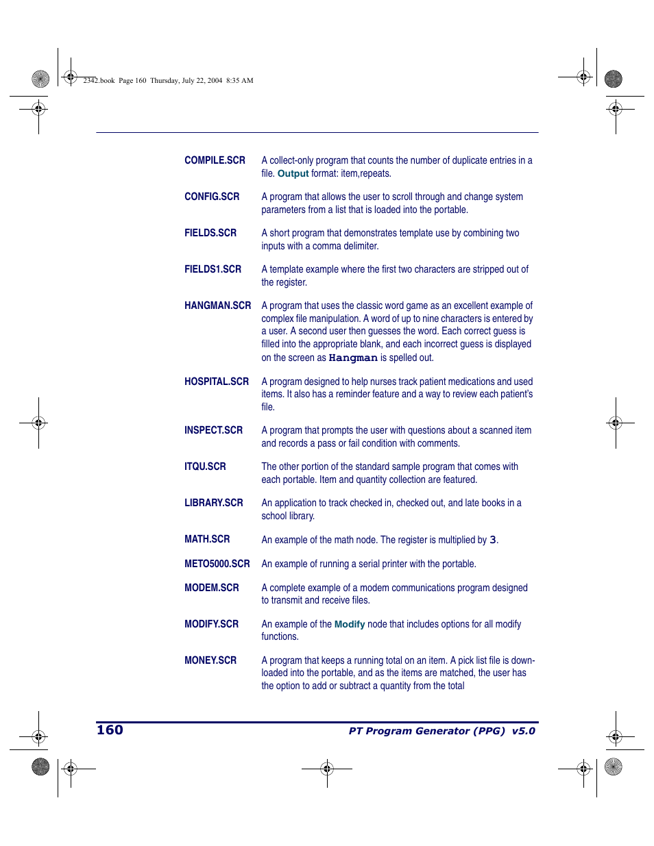 PSC PT Program Generator User Manual | Page 172 / 204