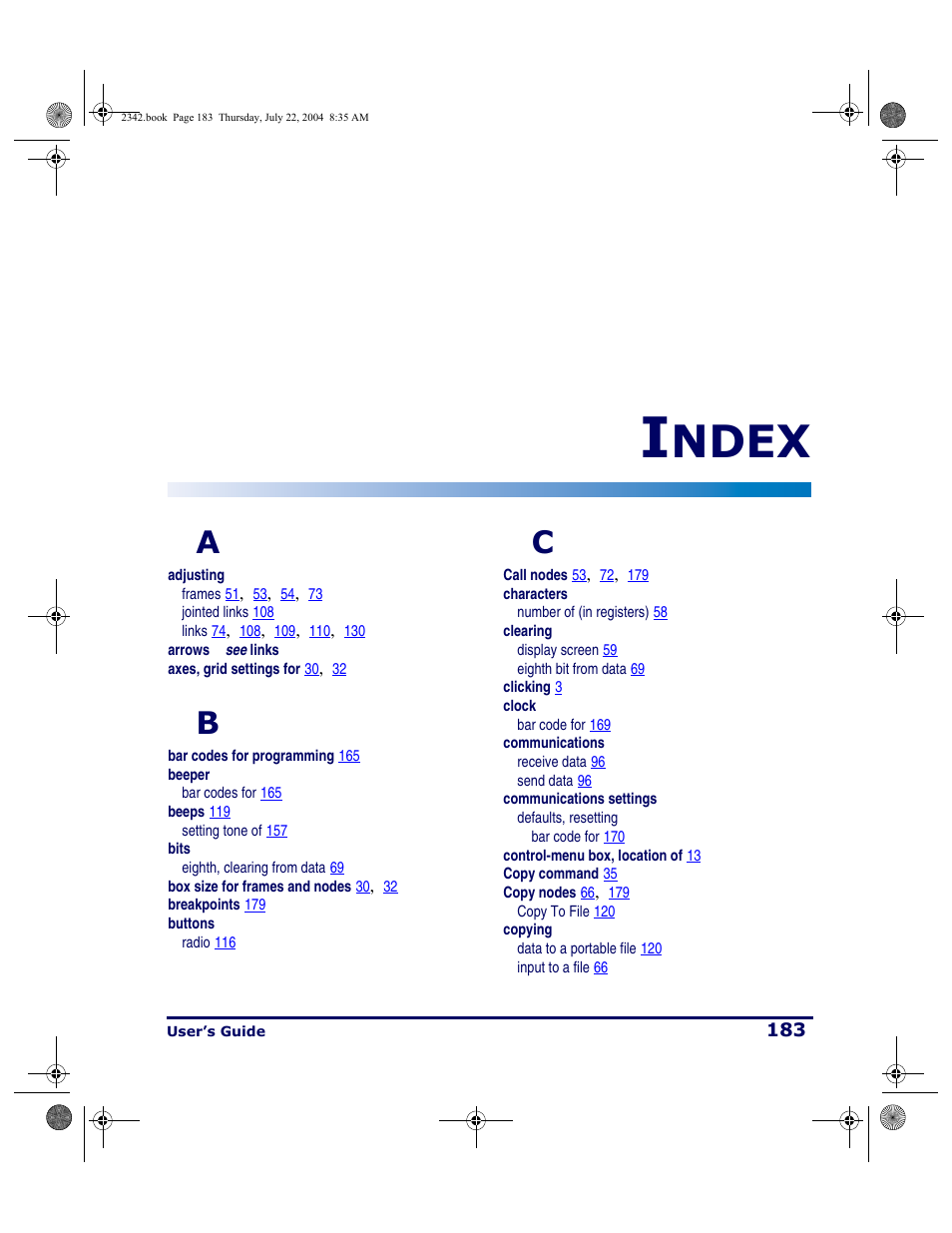 Index, Ndex | PSC PT Program Generator User Manual | Page 195 / 204