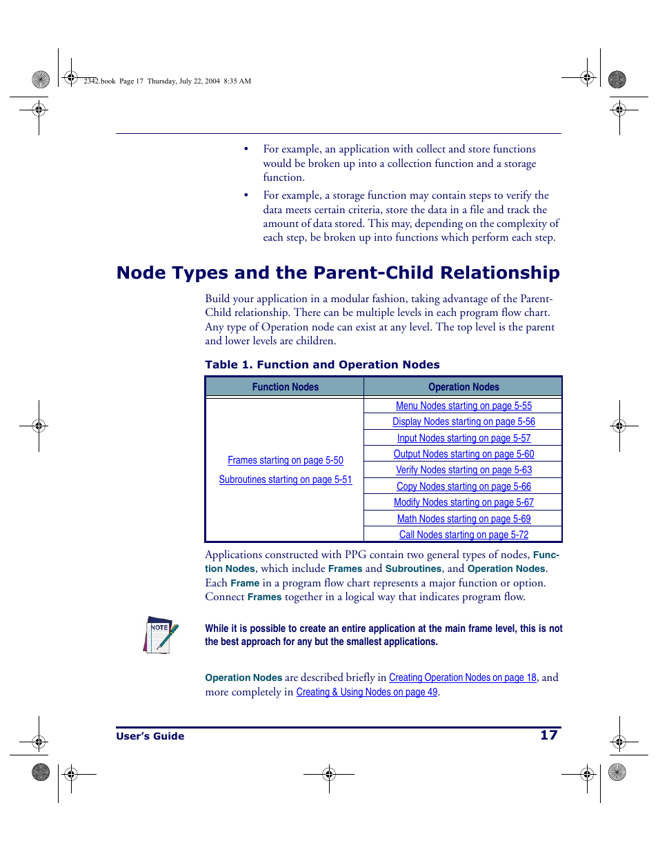 Node types and the parent-child relationship | PSC PT Program Generator User Manual | Page 29 / 204