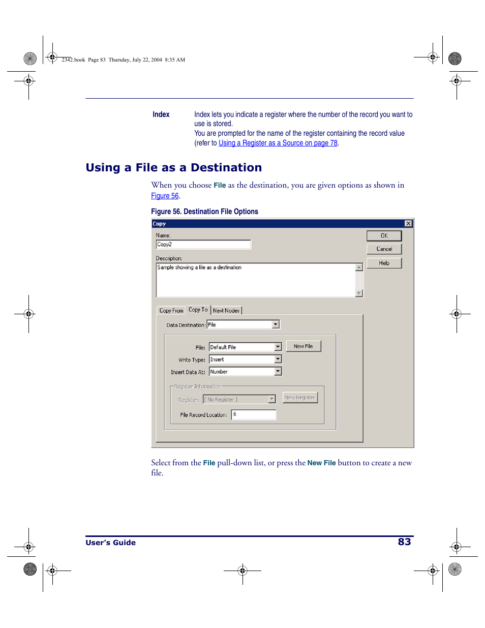 Using a file as a destination | PSC PT Program Generator User Manual | Page 95 / 204
