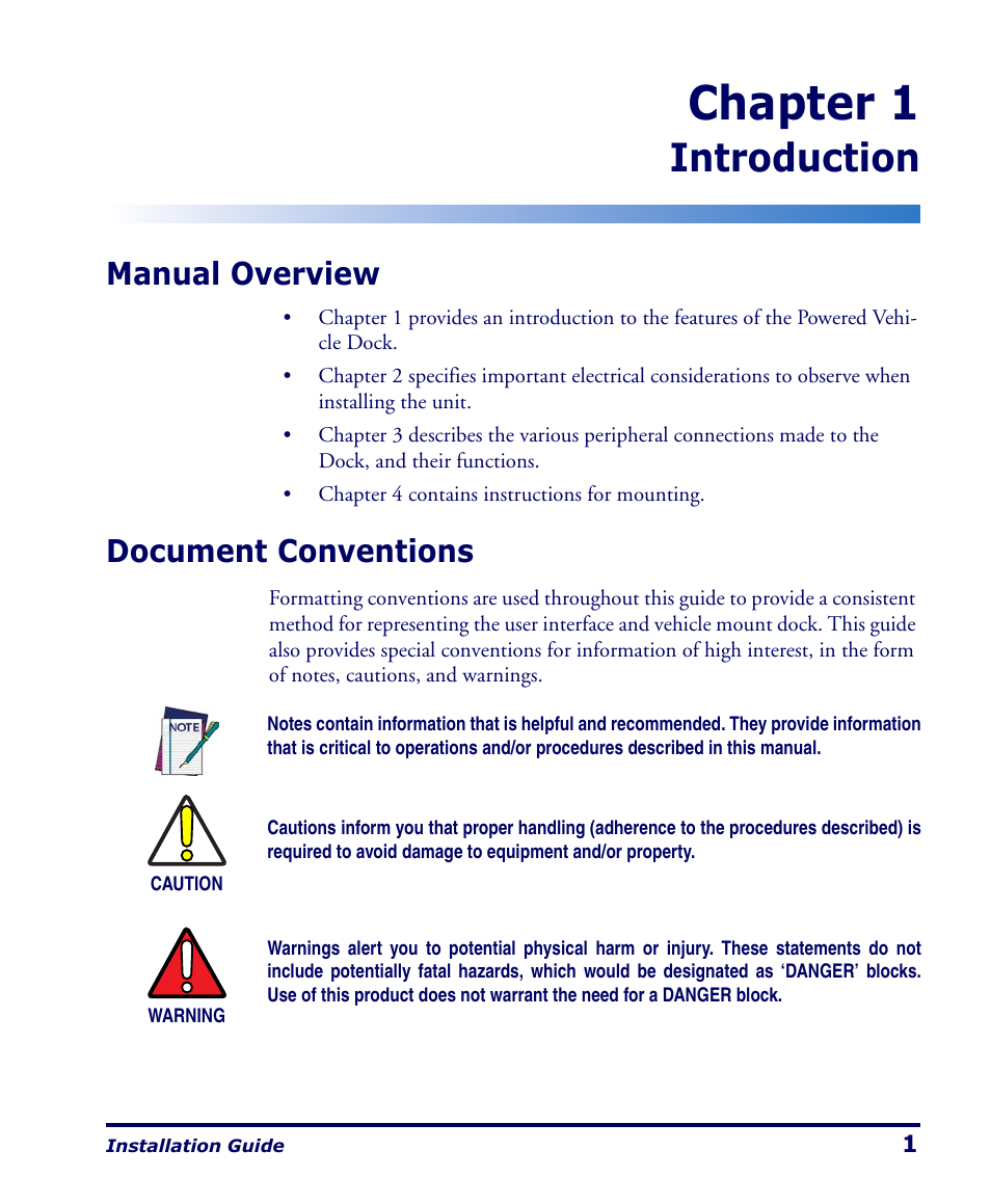 Introduction, Manual overview, Document conventions | Manual overview document conventions, Chapter 1 | PSC Falcon 4400 Series User Manual | Page 7 / 40