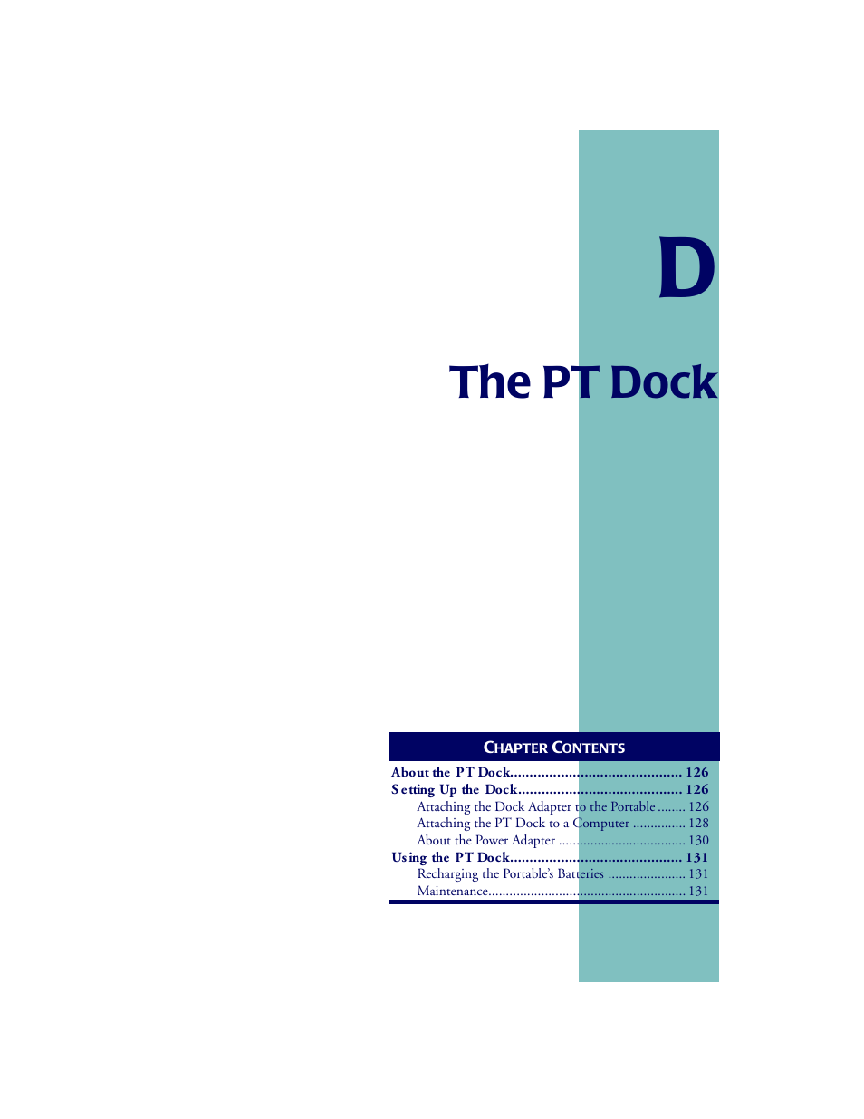 The pt dock, Appendix d, Explai | R to, The pt, Dock | PSC PT2000TM User Manual | Page 117 / 168