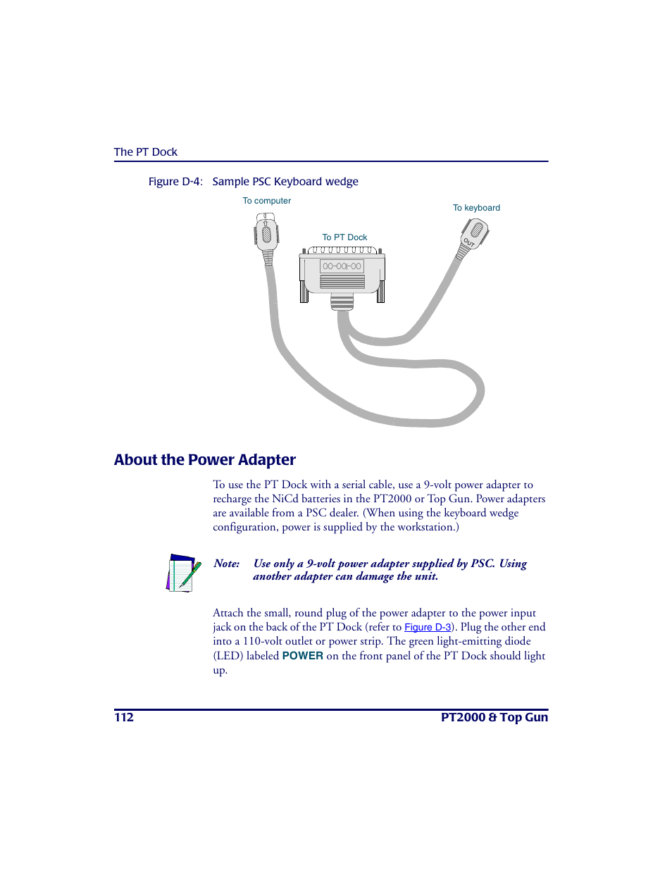 About the power adapter | PSC PT2000TM User Manual | Page 122 / 168