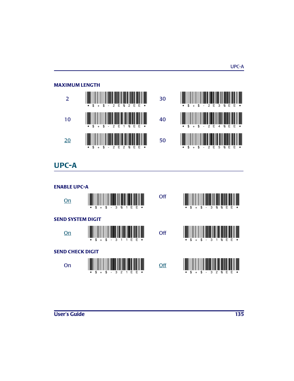 Upc-a, 2e02ee, 2e30ee | 2e10ee, 2e40ee, 2e20ee, 2e50ee, 301ee, 300ee, 311ee | PSC PT2000TM User Manual | Page 145 / 168