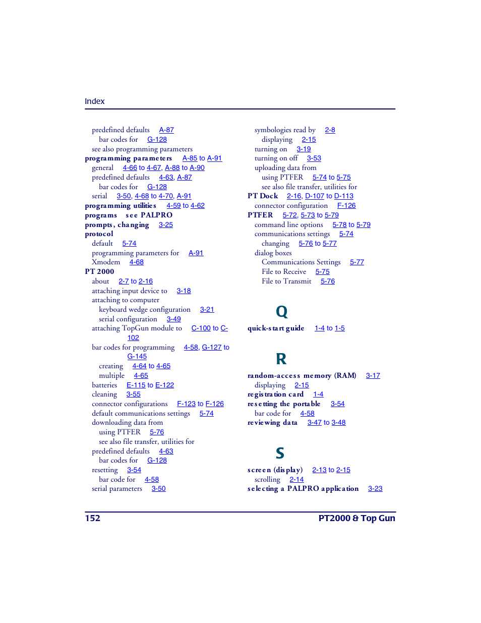 PSC PT2000TM User Manual | Page 162 / 168