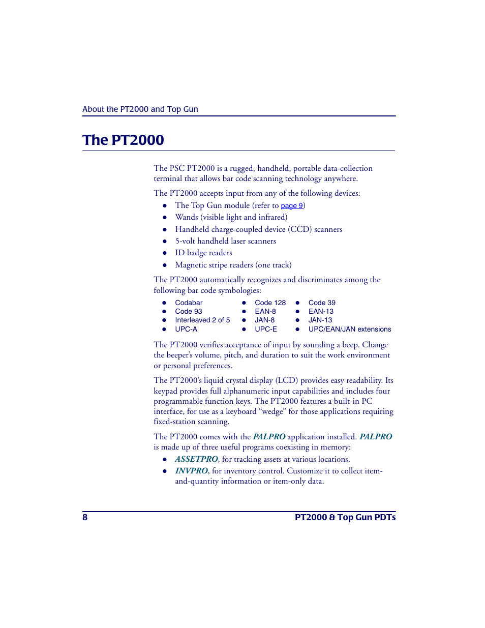 The pt2000, He pt2000 | PSC PT2000TM User Manual | Page 18 / 168