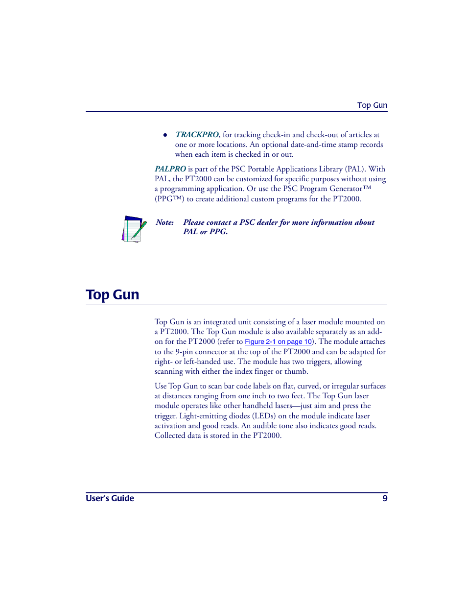Top gun | PSC PT2000TM User Manual | Page 19 / 168