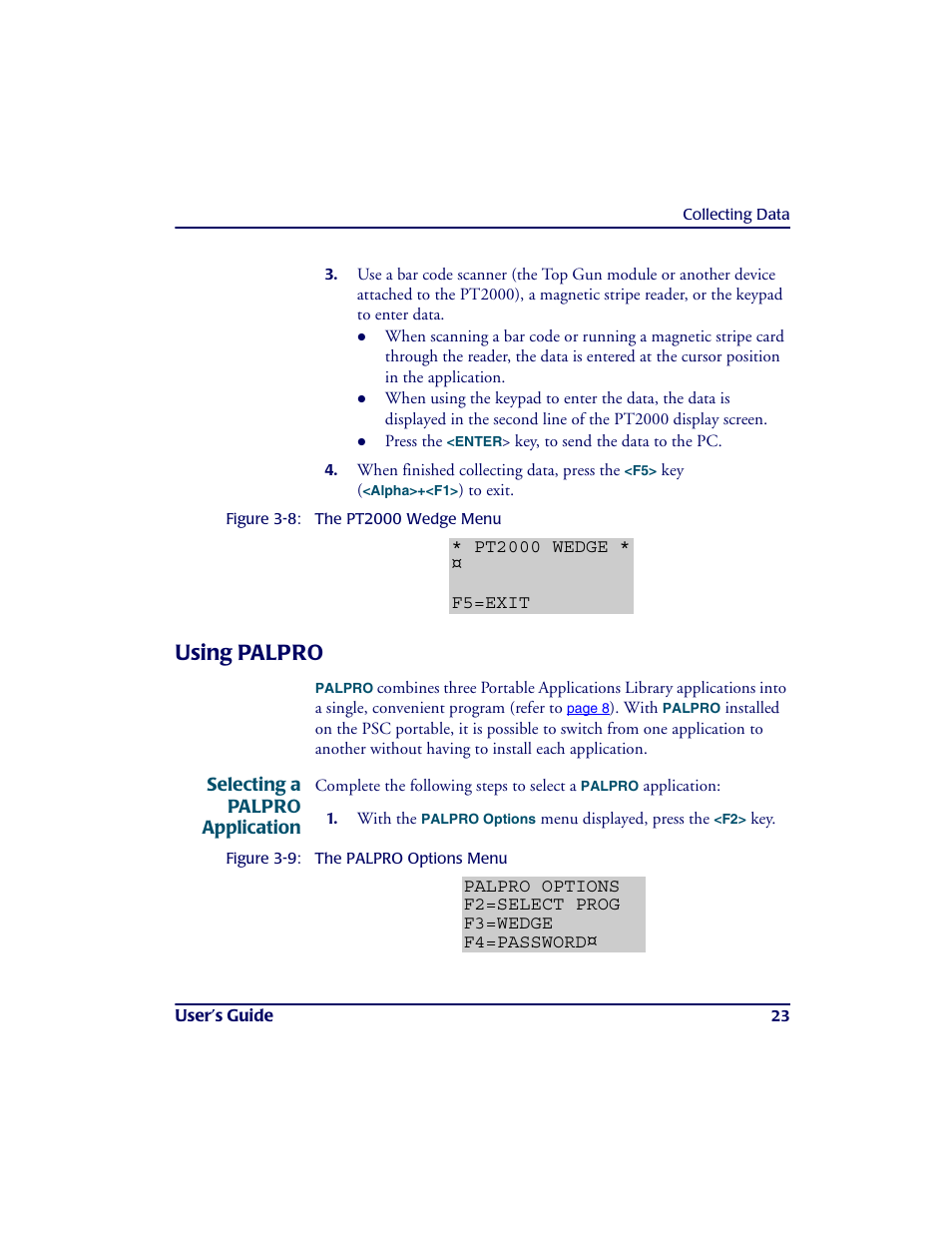 Using palpro | PSC PT2000TM User Manual | Page 33 / 168
