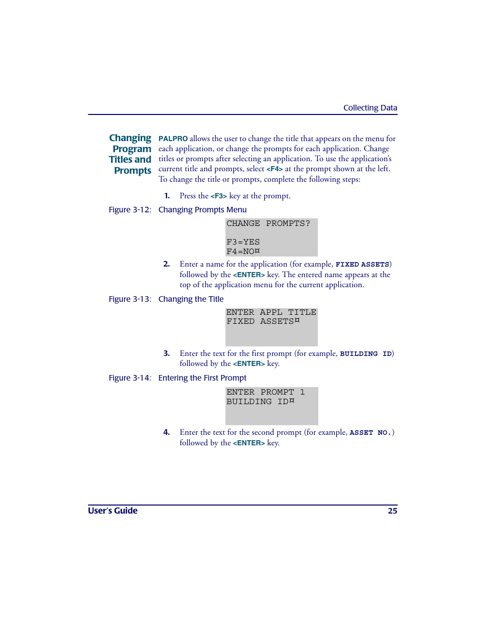 Changing program titles and prompts, Belo | PSC PT2000TM User Manual | Page 35 / 168
